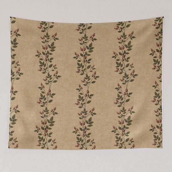 Item preview, Trailing Berry Vine – Vintage Botanical Stripe designed and sold by thedawndesign.