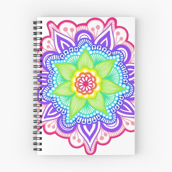 Item preview, Neon Summer Flower Doodle Mandala designed and sold by FioreDiCiliegio.