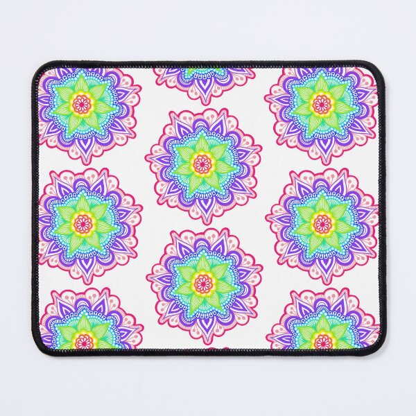 Item preview, Neon Summer Flower Doodle Mandala designed and sold by FioreDiCiliegio.