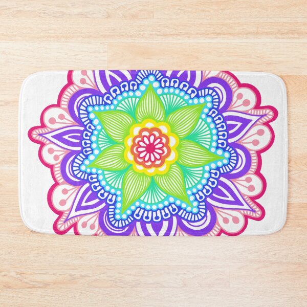 Item preview, Neon Summer Flower Doodle Mandala designed and sold by FioreDiCiliegio.