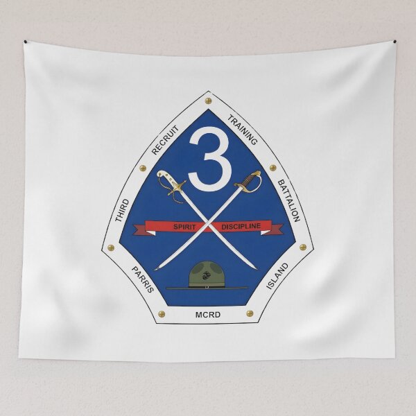 Item preview, USMC 3rd Recruit Training Battalion MCRD Parris Island Emblem designed and sold by CharlieDesings.