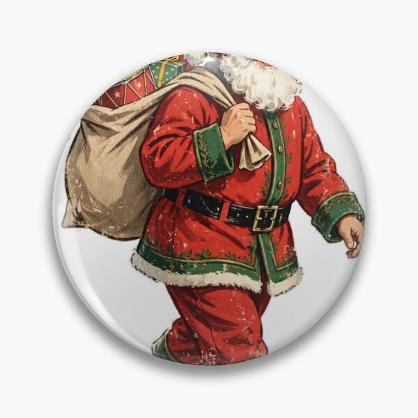 Item preview, Vintage 50s Santa with Toy Sack - Retro Distressed Christmas Tee designed and sold by KERK Art and Design.