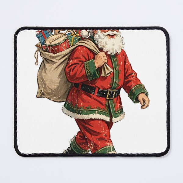 Item preview, Vintage 50s Santa with Toy Sack - Retro Distressed Christmas Tee designed and sold by KERK Art and Design.
