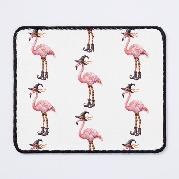 Item preview, Witch Flamingo Striped Stockings designed and sold by Tiffany Roy.
