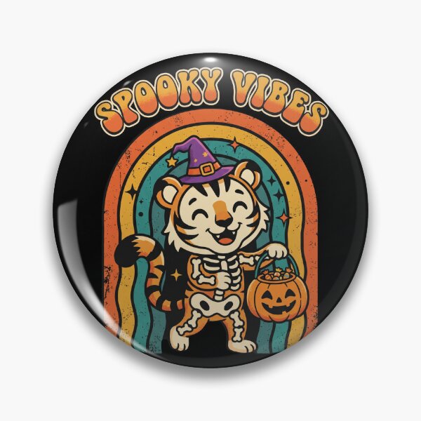 Item preview, Tiger Skeleton Halloween 70s Retro Groovy Art designed and sold by MTRBSK11.