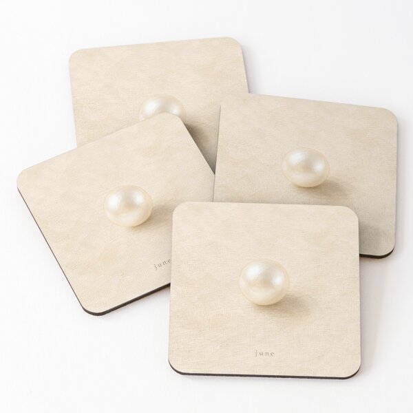 Item preview, June Birthstone Pearl Watercolor | Crystal Wall Art designed and sold by FixationStudio.
