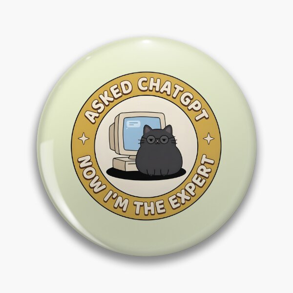 Item preview, Geek Cat AI Expert - Asked AI, now I'm the expert designed and sold by wingoo22.