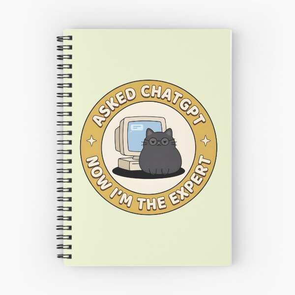 Item preview, Geek Cat AI Expert - Asked AI, now I'm the expert designed and sold by wingoo22.