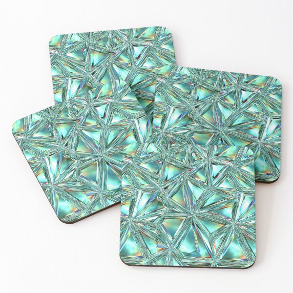 Item preview, Iridescent Mint Green Crystal Prism Pattern designed and sold by Piotrek0001.