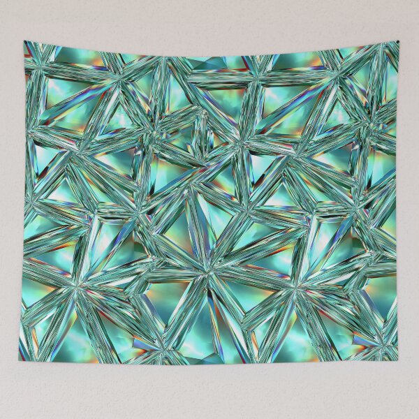 Item preview, Iridescent Mint Green Crystal Prism Pattern designed and sold by Piotrek0001.