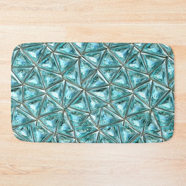 Item preview, Aqua Turquoise Geometric Crystal Tile Pattern designed and sold by Piotrek0001.
