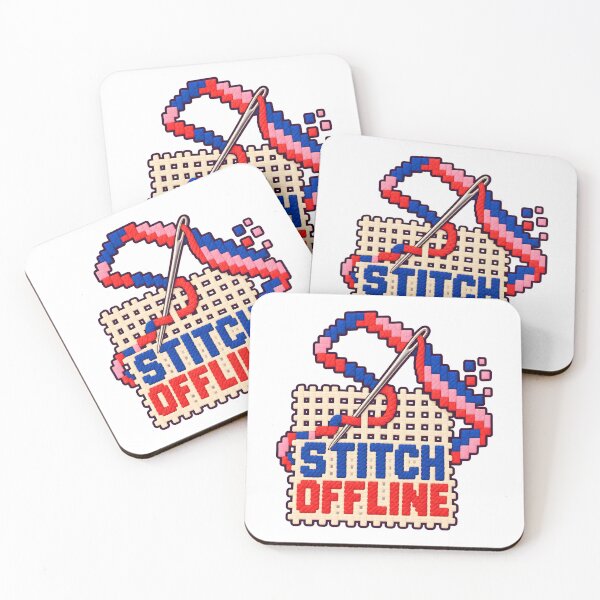Item preview, Stitch Offline Needlepoint Grid Sticker designed and sold by Philippa Shop.