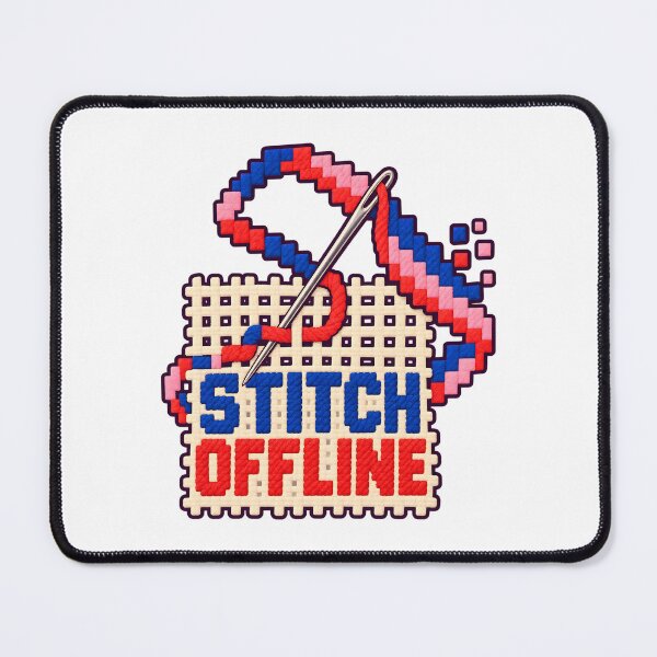 Item preview, Stitch Offline Needlepoint Grid Sticker designed and sold by Philippa Shop.
