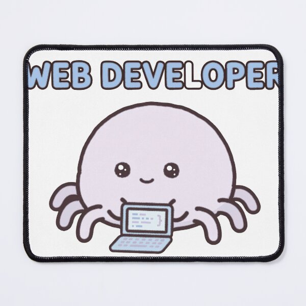 Item preview, Funny Chibi Spider Laptop Web Developer Programmer Humor Sticker designed and sold by xiaoxiaochibi.