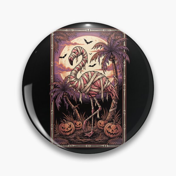 Item preview, Flamingo Mummy Halloween Tropical Gothic Art designed and sold by MTRBSK11.