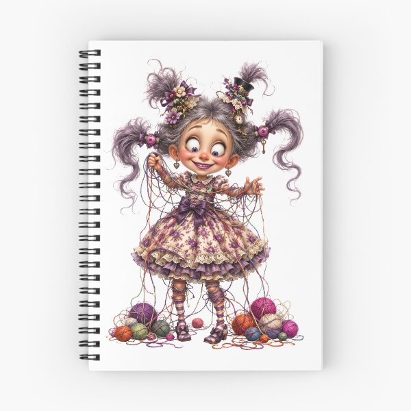 Item preview, Cute girl character untangles balls of thread designed and sold by NBazilenco.