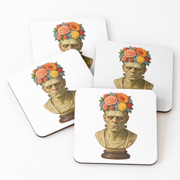 Item preview, Frankenstein’s Monster with Flowers | Gothic Floral Horror designed and sold by Whatever Works.