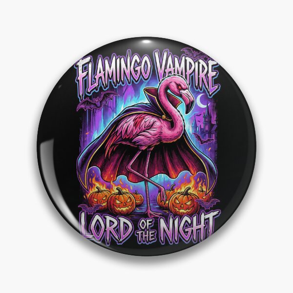 Item preview, Flamingo Vampire Halloween 90s Vintage Bootleg Art designed and sold by MTRBSK11.