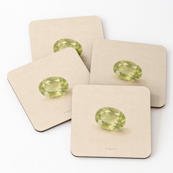 Item preview, August Birthstone Peridot Watercolor | Crystal Wall Art designed and sold by FixationStudio.