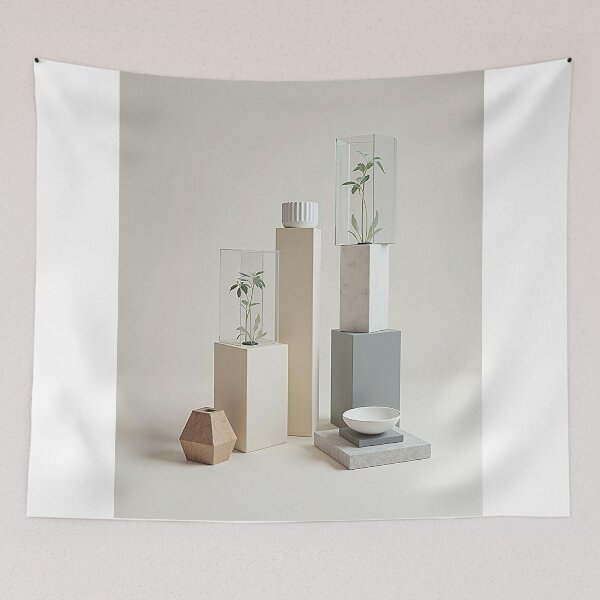 Item preview, Minimalist Botanical Terrarium Pedestal Display Art designed and sold by profustock.