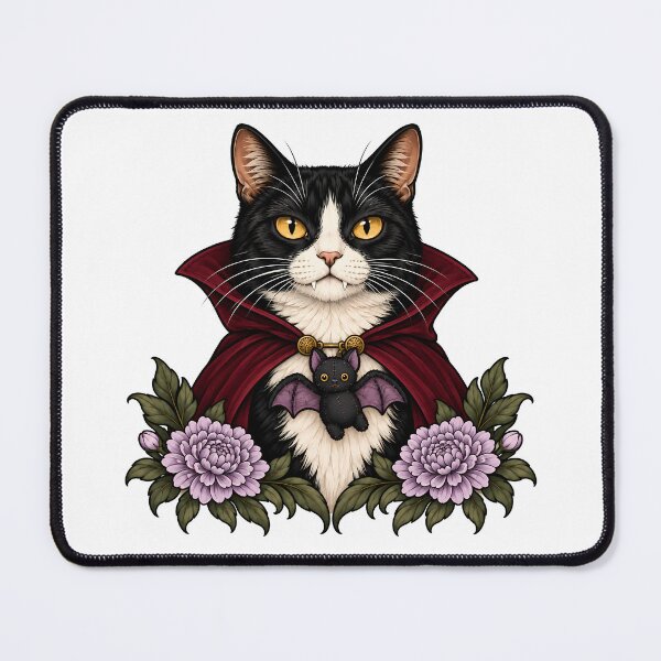 Item preview, Vampire Tuxedo Cat Bat Halloween designed and sold by Old's Cool Cat Studio.