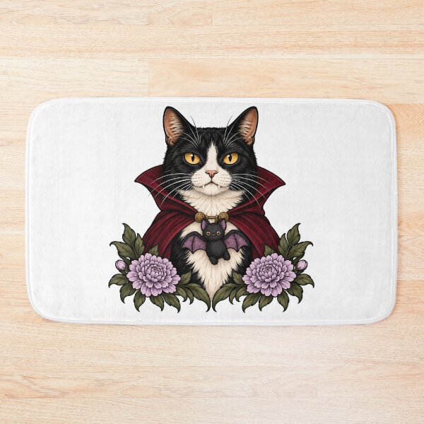 Item preview, Vampire Tuxedo Cat Bat Halloween designed and sold by Old's Cool Cat Studio.
