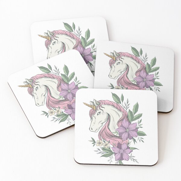 Item preview, Super Beautiful Unicorn Pink Floral Unicorn designed and sold by Skidipap-art.