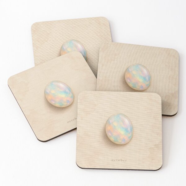 Item preview, October Birthstone Opal Watercolor | Crystal Wall Art designed and sold by FixationStudio.