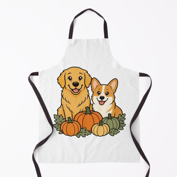 Item preview, Golden Retriever and Corgi Fall Pumpkin Patch Cute Dog Sticker Art designed and sold by wildsilencee.