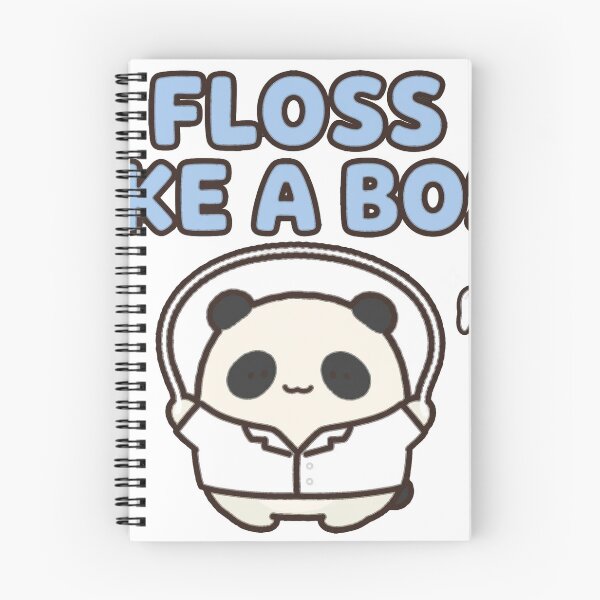 Item preview, Chewy Mandarin Panda Dentist Floss Like A Boss Dental Humor Sticker designed and sold by xiaoxiaochibi.