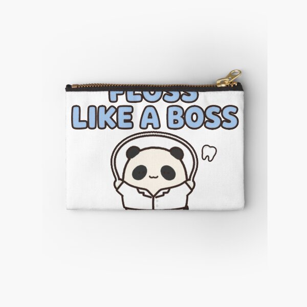 Item preview, Chewy Mandarin Panda Dentist Floss Like A Boss Dental Humor Sticker designed and sold by xiaoxiaochibi.