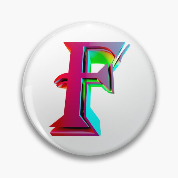 Item preview, Neon 3D Letter F - Retro Synthwave Style designed and sold by Creatigrafo.
