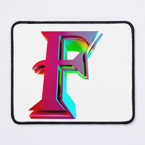 Item preview, Neon 3D Letter F - Retro Synthwave Style designed and sold by Creatigrafo.