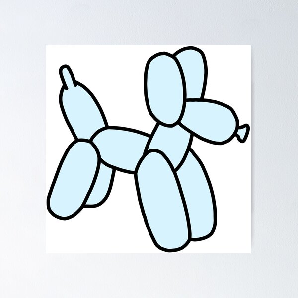 Item preview, light blue balloon dog designed and sold by madebykenz.