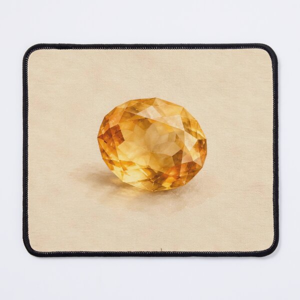 Item preview, November Birthstone Citrine Watercolor | Crystal Wall Art designed and sold by FixationStudio.