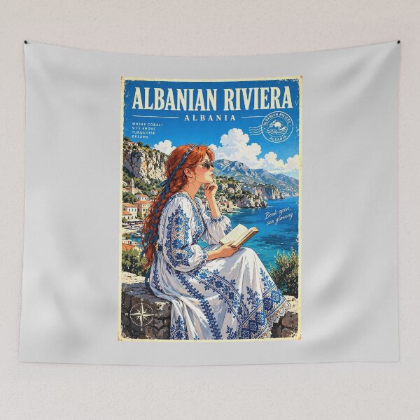 Item preview, Albania — Albanian Riviera — Poetry by the Turquoise Sea designed and sold by DibujandoPorfa.