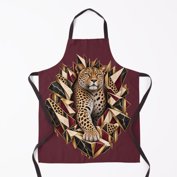 Item preview, Instinct Unbound – Regal Leopard Breaking Through Neo Deco designed and sold by Anyshca.
