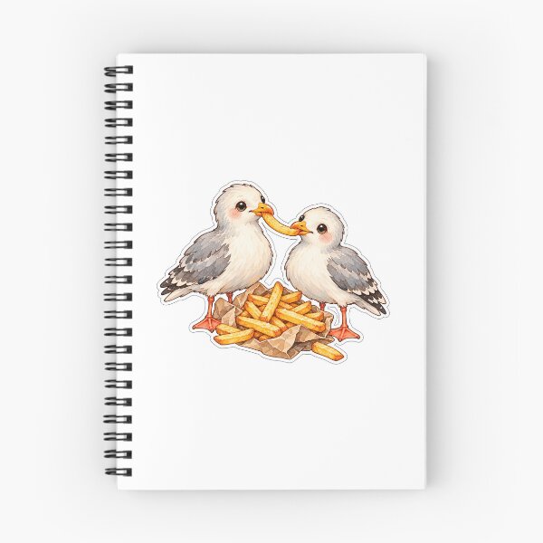 Item preview, Seagulls sharing fry  designed and sold by Jadedoodle.