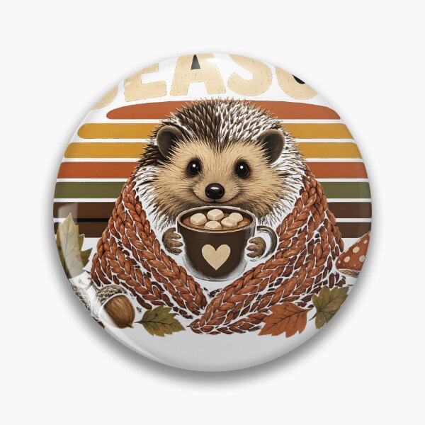 Item preview, Burrowing Season Cozy Hedgehog Fall designed and sold by HappyVibration.
