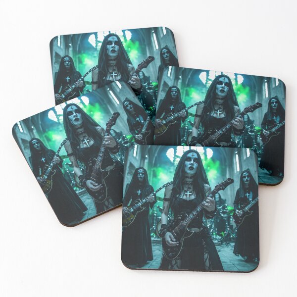 Item preview, Dark Goth Metal Rocker Nuns designed and sold by TheDarkWardrobe.