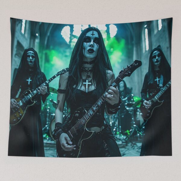 Item preview, Dark Goth Metal Rocker Nuns designed and sold by TheDarkWardrobe.