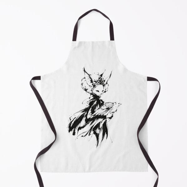 Item preview, Whimsical White Cat and Bird Ink Fantasy designed and sold by GorinART.