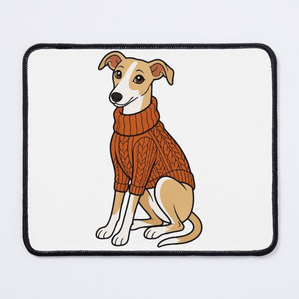 Item preview, Cozy Autumn Whippet in Turtleneck Sweater Fall Dog Sticker Art designed and sold by wildsilencee.