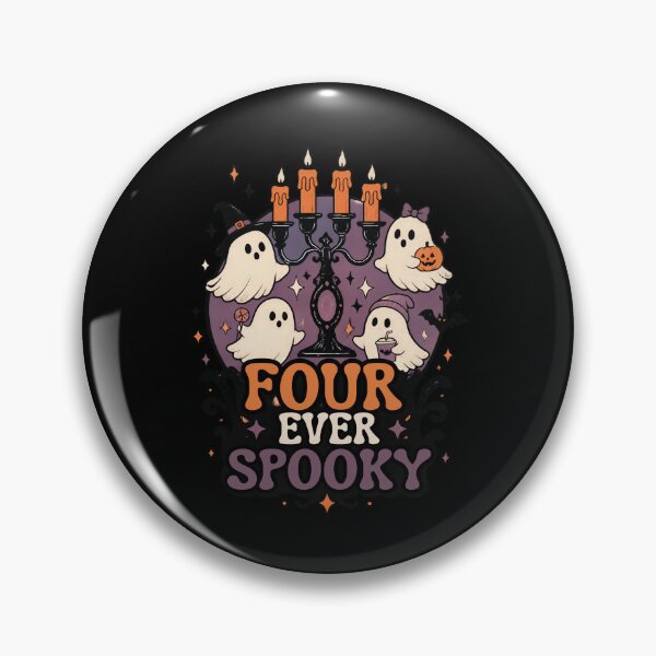 Item preview, Four Ever Spooky - Cute Ghost Halloween Design designed and sold by CutieGalore.