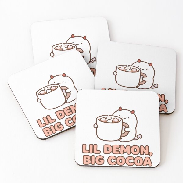 Item preview, Cute Chibi Demon Hot Cocoa Mug Lil Demon Big Cocoa Halloween Sticker designed and sold by xiaoxiaochibi.
