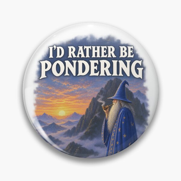 Item preview, Rather Be Pondering | Fantasy Wizard | Vintage Mountain Art designed and sold by Escape The Reality.
