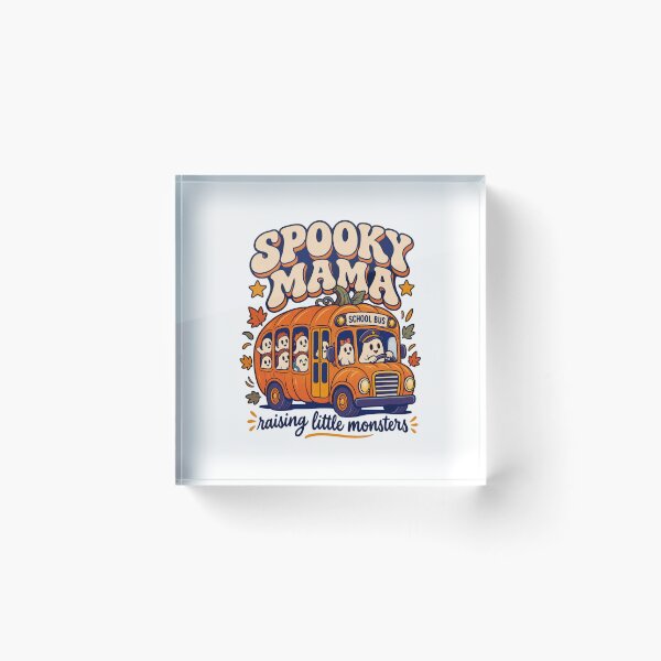 Item preview, Spooky Mama School Bus Raising Little Monsters  designed and sold by LuveraxArt.