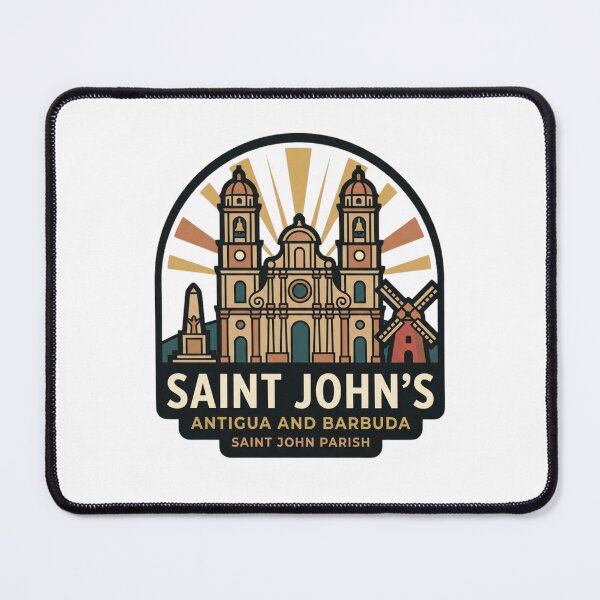 Item preview, Vintage Saint John's Antigua Architecture Badge, Caribbean Sugar Mill Landmark Emblem designed and sold by raedattia.