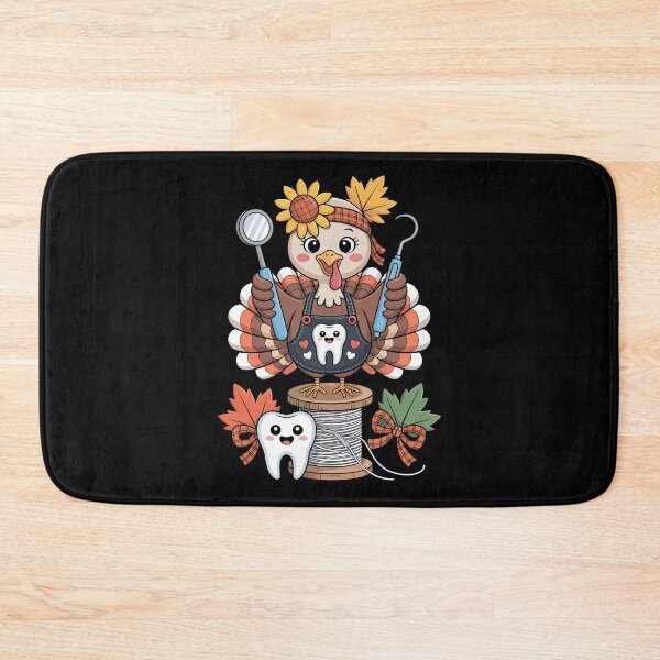 Item preview, Thanksgiving Turkey Dental Hygienist – Cute Fall Dentist Art designed and sold by jkrphoto.