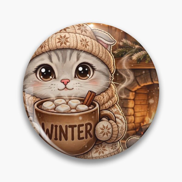 Item preview, Fall In Love With Every Sip Cozy Winter Cat designed and sold by Russtoon.
